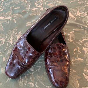 Sesto Meucci Brown Croc Loafers ~ Size 9 1/2